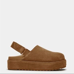 Steve Madden Slingback Platform Mule Mellow Cognac Suede